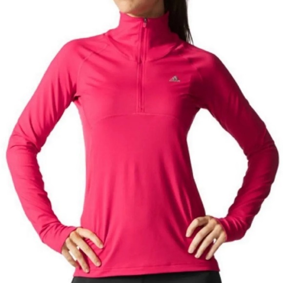adidas Tops - Adidas Women's Magenta
Climalite 1/4 Zip Pullover Sz L